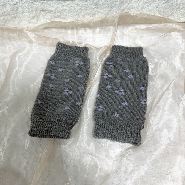 빈티지 꽃 무늬 니트 발토시 레그워머