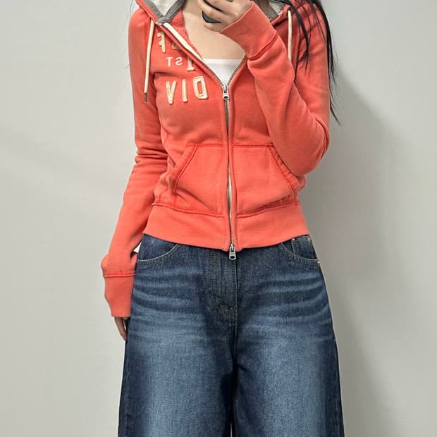 아베크롬비 y2k 와투케 살몬 후드집업