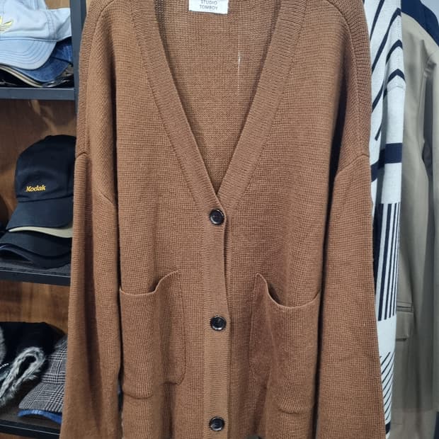 ((스튜디어 톰보이)) 남성105 (표기 프리) 가디건 브라운색