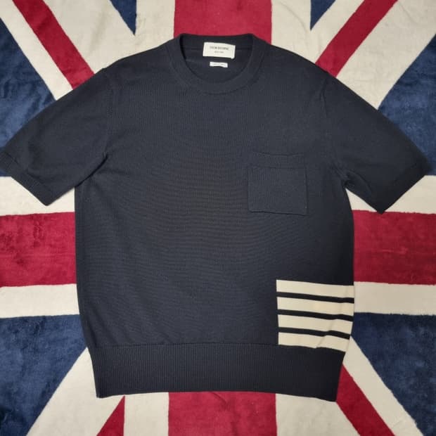 톰브라운 사선 니트 반팔