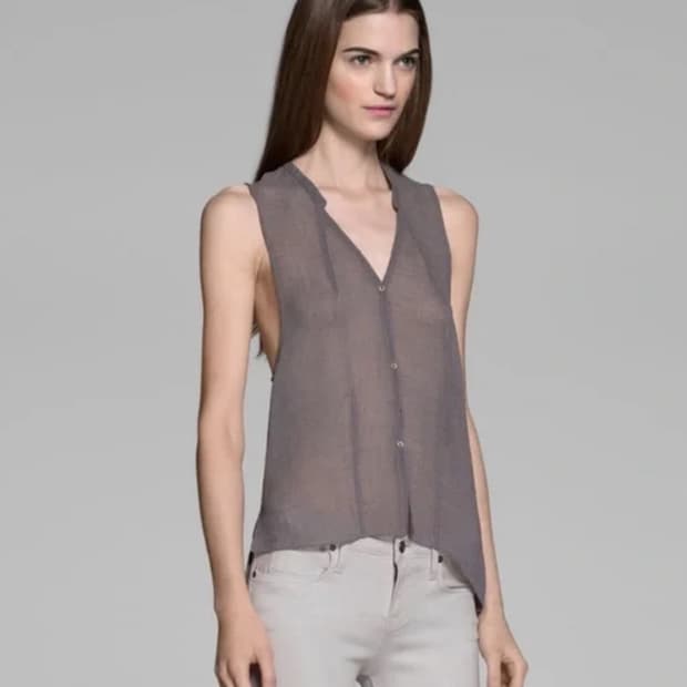 헬무트랭 sheer tank top