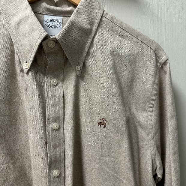 브룩스브라더스 베이지 플란넬 셔츠[L]