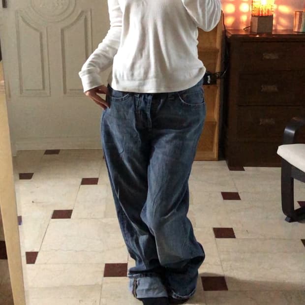 [직수입] 빈티지 데님 트라우저