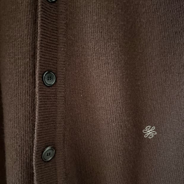 유스 엠블럼 가디건 다크브라운 M