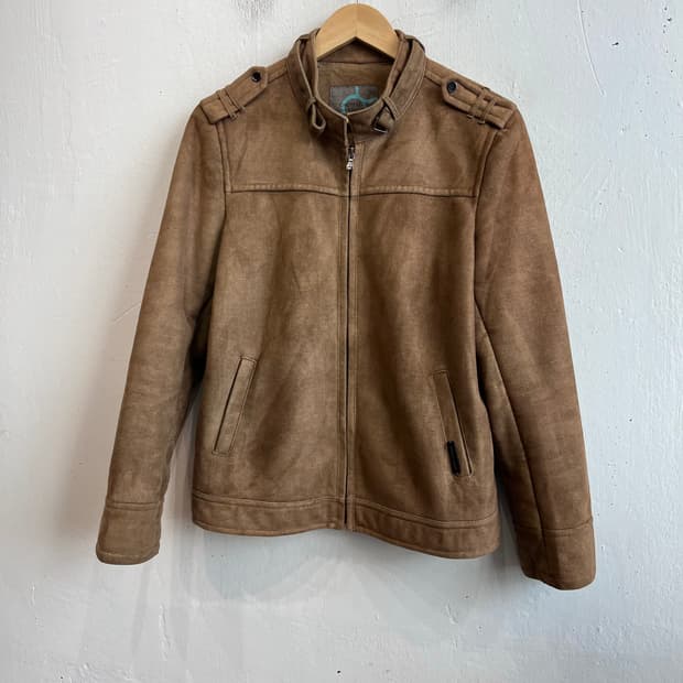 OMPHALOS 스웨이드 무스탕 자켓 95