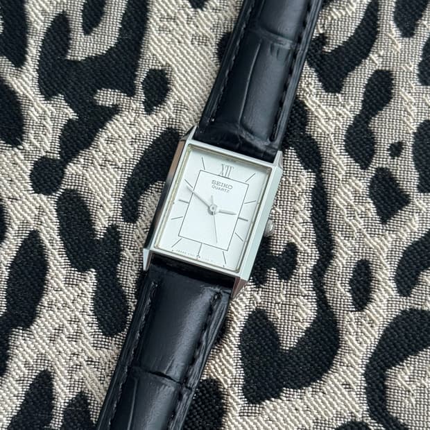 80s 빈티지 세이코 탱크 쿼츠 레이디스