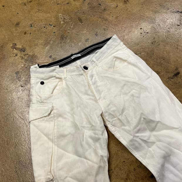 [정품/84-97] 스톤아일랜드 화이트 마 팬츠 b19