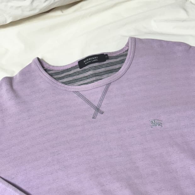 버버리 블랙라벨 라벤더 롱슬리브 빈티지