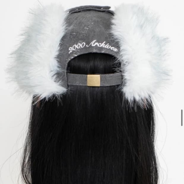 2000아카이브스 이어플랩 퍼 햇 볼캡