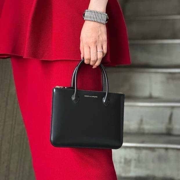 꼼데가르송 25fw 핸들 파우치 라지/블랙