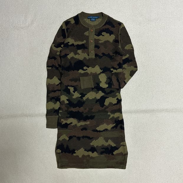 폴로 랄프 로렌 카모 니트 원피스