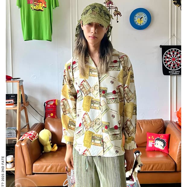 1980-90s JPN Vintage Retro Print Shirt