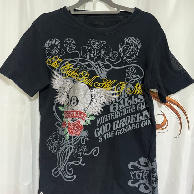 Y2k 펑크 무드 반팔 티셔츠 