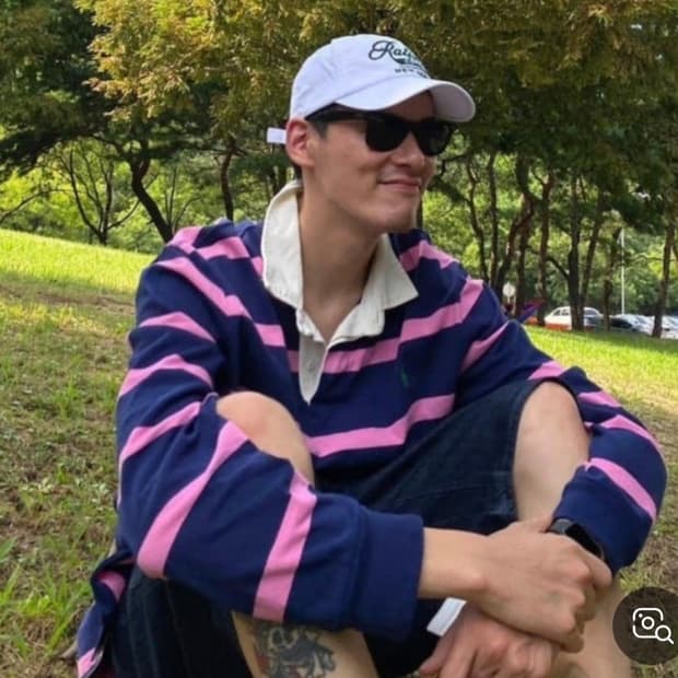 폴로랄프로렌 스트라이프 럭비티(김원중 착용)XL