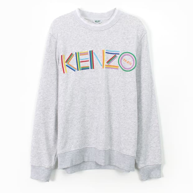 겐조 그레이 로고 자수 스웻셔츠 맨투맨