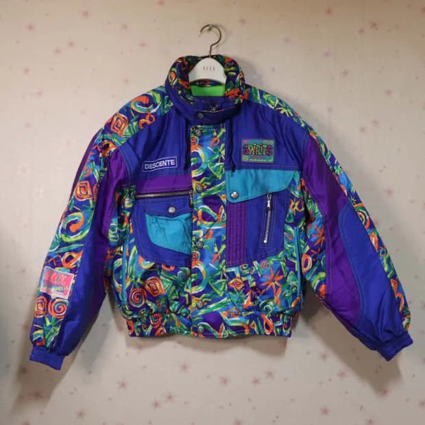 데상트 올드스쿨 남성100 보드패딩점퍼 구제렐라wc539