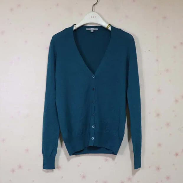 유니클로 여성95 니트가디건 구제렐라so340