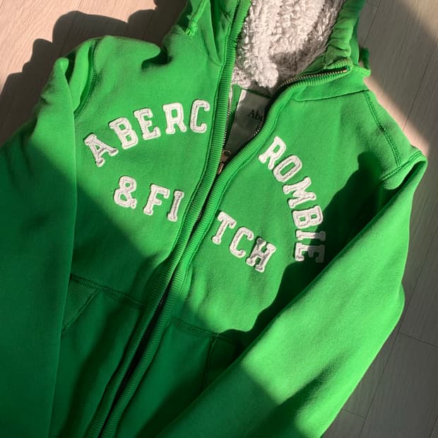 아베크롬비 후드집업 연두 초록 말차 녹차