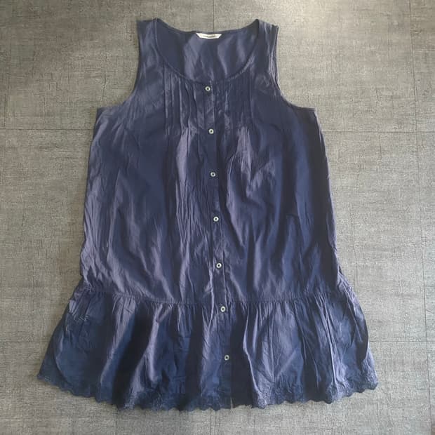 일본빈티지 L&B 하구미모리걸 페어리바선생 퍼퓰럼 루즈핏슬리브리스탑