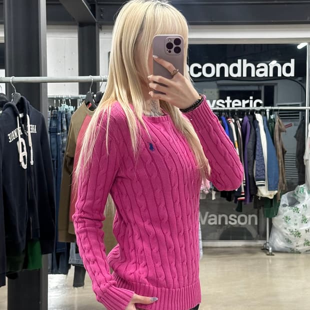 폴로 랄프로렌 케이블 니트