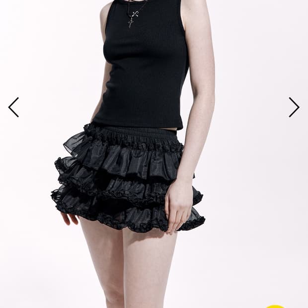 러프넥 튜튜스커트팬츠 블랙 tutu