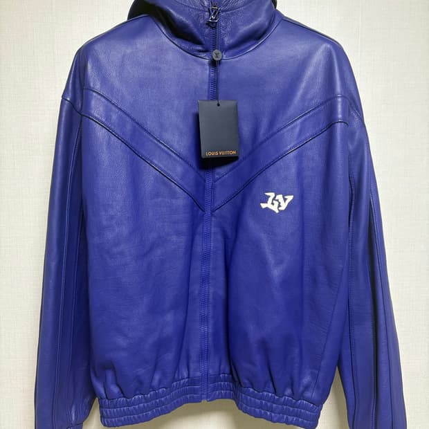 [새상품] 루이비통 레더 트랙 블루종 자켓