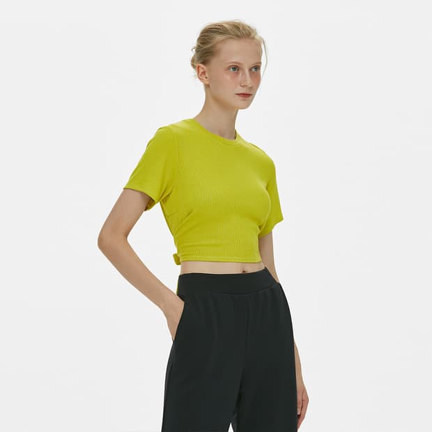 뮬라웨어 숏슬리브 반팔 요가복 상의 블랙