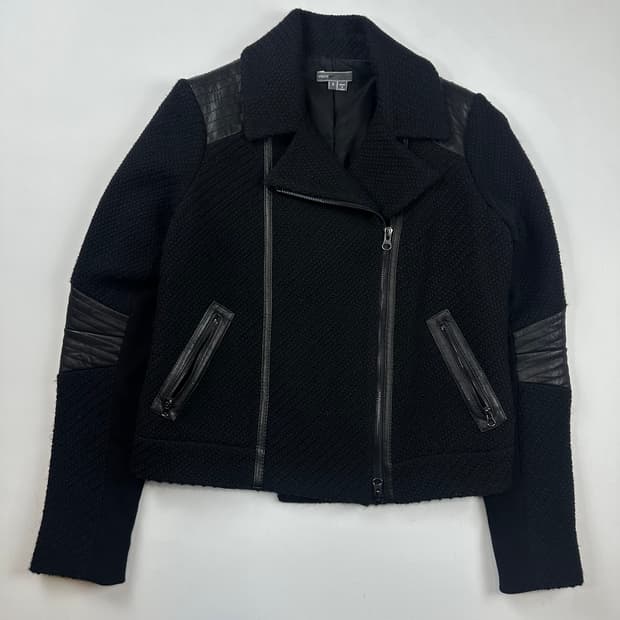 빈스 울 블렌드 모토 자켓