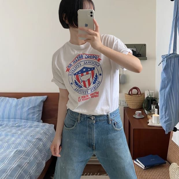 프린팅 1/2 티셔츠 (Man M)