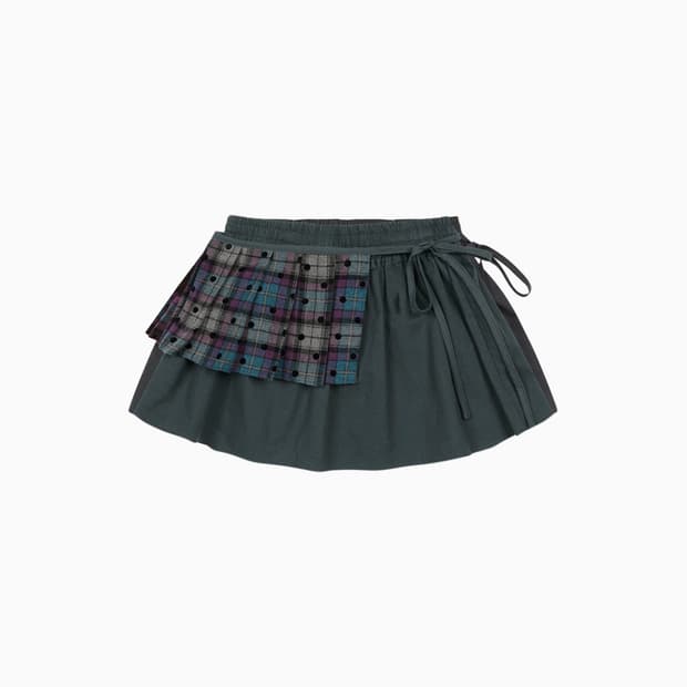 오헤시오 체크 투웨이 미니스커트, 애쉬블루