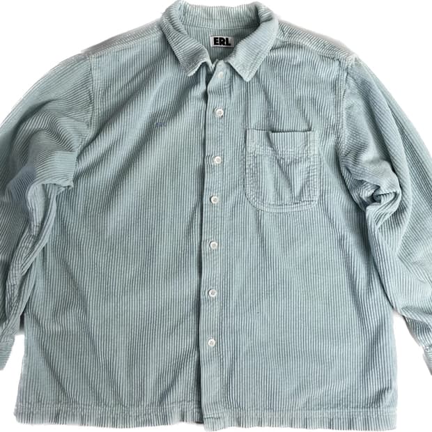  ERL 이알엘 코듀로이 셔츠 라이트 블루