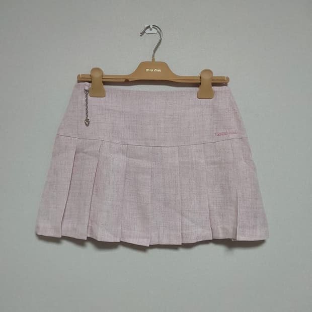 HeartClub 키치 트위드 테니스 스커트 Y2K