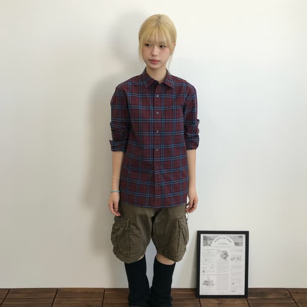 Burberry Check Cotton Button Shirt