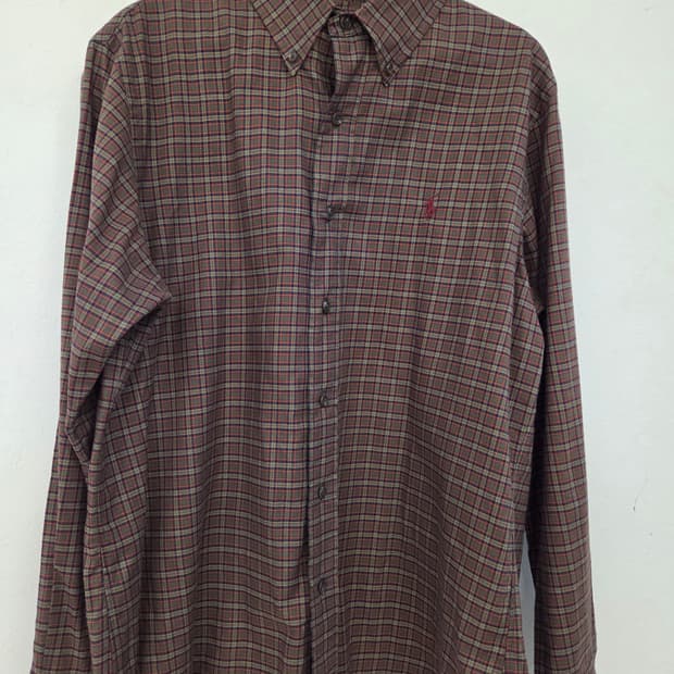 랄프로렌 커스텀핏 체크 셔츠 XL