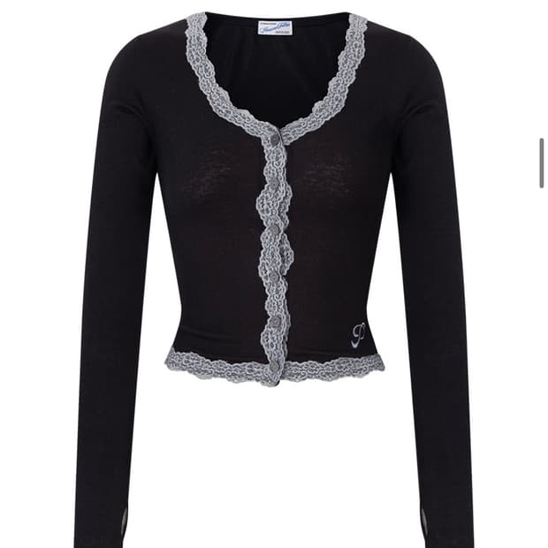 플리즈노팔로우 밀라 레이스 가디건