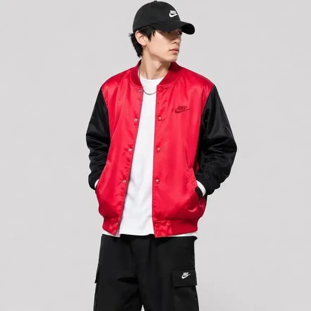 나이키 NSW 에어 우븐 바시티 자켓 100