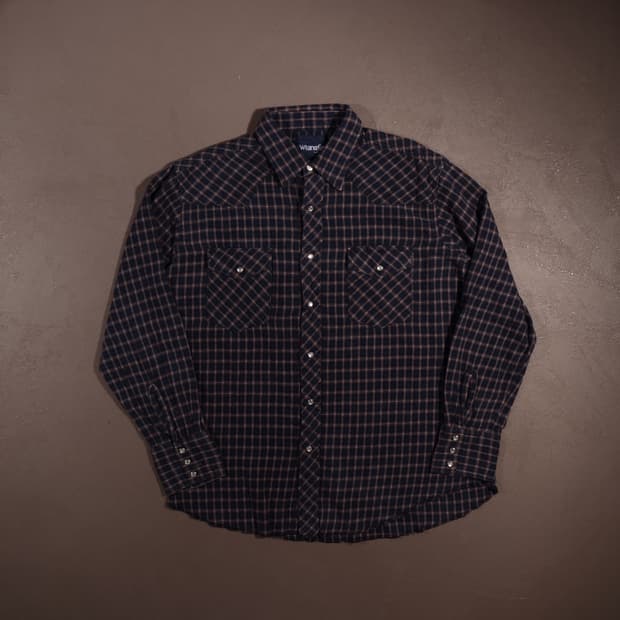 랭글러 플란넬 체크 웨스턴셔츠