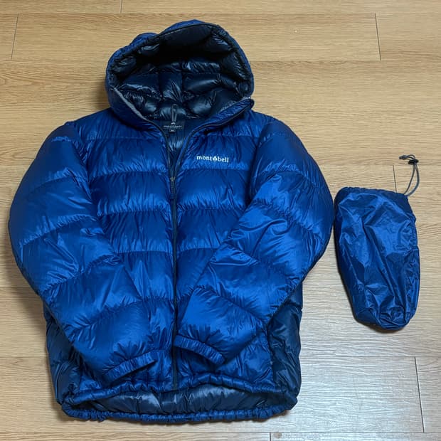 몽벨 알파인 다운 패딩 자켓 블루 XL