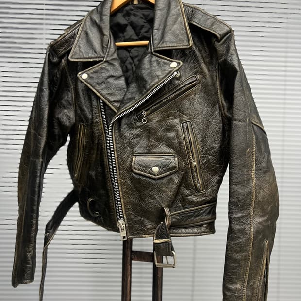 빈티지 더블 라이더 숏 자켓 