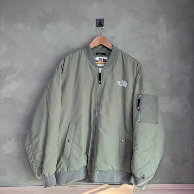 노스페이스 하이든 EX 히트 봄버 자켓 패딩 올리브 카키