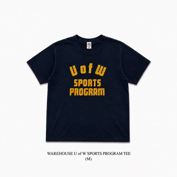 웨어하우스 “U of W SPORTS PROGRAM” T-SHIRT