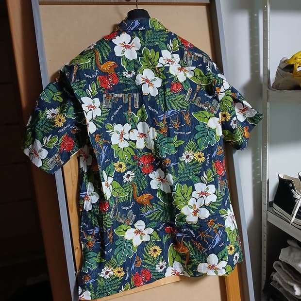 해외판 캔터베리뉴질랜드 하와이안 반팔 셔츠 남방