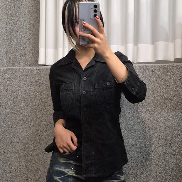 HYSTERIC GLAMOUR BLACK SHIRT 