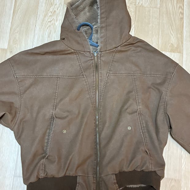 브라운 털 자켓