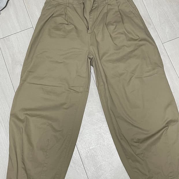 코튼 와이드 벌룬 팬츠 [베이지]