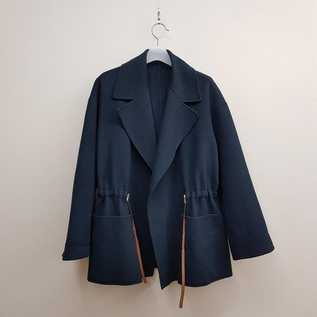 한섬 시스템 2021 캐시미어 블렌드 스트링 울 코트 XS사이즈