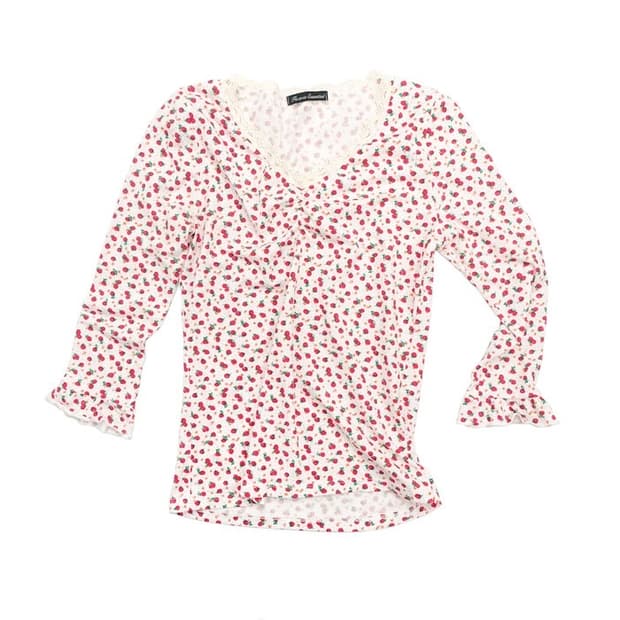 샵페어리 스트로베리 레이스탑 아이보리