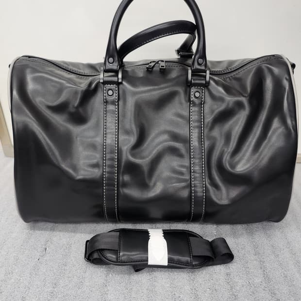 FinalGearGolf 블랙 가죽재질 더플백 50x30x20cm