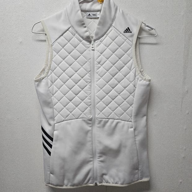 아디다스 퀼팅 조끼 화이트 여성용  S