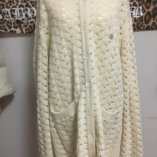 코이세이오 웨이브 니트 가디건 아이보리 모리걸